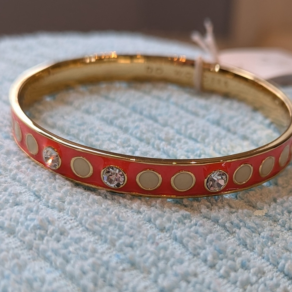 Kate Spade Gold and Orange Dot Bracelet